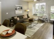 Thumbnail 5 of 40 - Open Living Space with Ceiling Fan at Lofts at 7800 Apartments, Midvale, UT