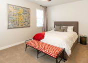 Thumbnail 9 of 39 - Secondary Bedroom with full size bed  at San Tropez Apartments & Townhomes, South Jordan, Utah