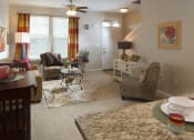 Thumbnail 7 of 38 - Living Room With Dining Area at Talavera at the Junction Apartments & Townhomes, Midvale, Utah