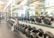 Thumbnail 25 of 36 - Free Weights In Gym at 600 Lofts Apartments, Salt Lake City, 84111