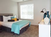 Thumbnail 18 of 36 - Queen Size Bedroom  with Dresser at Enclave at 1400 South Apartments, Salt Lake City, UT
