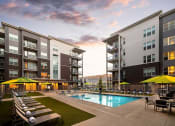 Thumbnail 19 of 32 - Large Sun Deck and Swimming Pool at Veranda Apartments, Draper, Utah