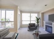 Thumbnail 26 of 40 - Studio Living Area With Fireplace at Metropolitan Collection Apartments, Renton, WA