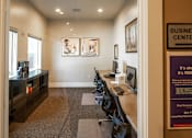 Thumbnail 23 of 33 - Business Center With Computers at Four Seasons at Southtowne Apartments, South Jordan, 84095