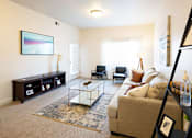 Thumbnail 11 of 33 - Classic Living Room Design With Television at Four Seasons at Southtowne Apartments, South Jordan, UT, 84095