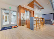 Thumbnail 25 of 36 - All Electric Community Kitchen In Clubroom at Element 31 Apartments, Salt Lake City, UT, 84106