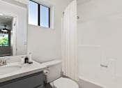 Thumbnail 21 of 38 - bathroom of a one bedroom apartment at Harbor Terrace Apartments, California, 90731