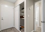 Thumbnail 20 of 38 - entry closet of a one bedroom apartment at Harbor Terrace Apartments, California, 90731