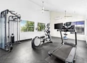 Thumbnail 35 of 38 - fitness center machines at Harbor Terrace Apartments, California, 90731