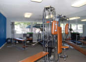 Thumbnail 5 of 12 - a gym with a lot of exercise equipment in a room