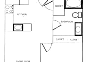 Thumbnail 15 of 16 - this is a drawing of a floor plan of a 1 bedroom apartment