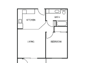 Thumbnail 3 of 4 - a floor plan of a bedroom apartment