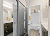 Thumbnail 27 of 38 - bathroom of studio apartment at Harbor Terrace Apartments, California, 90731