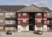 Thumbnail 4 of 20 - A rendering of a two-story apartment complex named Marketplace Cove.