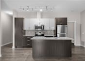 Thumbnail 6 of 25 - a kitchen with white cabinets and stainless steel appliances