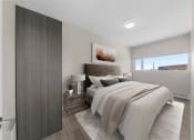 Thumbnail 29 of 48 - an image of a bedroom with a bed and a window