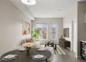 Thumbnail 5 of 72 - an open living room and dining room with a table and chairs