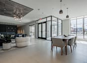 Thumbnail 4 of 66 - Bright and modern entrance lobby at The Rail at Bound Brook, with stylish furnishings and natural light showcasing downtown Bound Brook living.