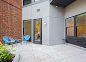 Thumbnail 22 of 33 - Private outdoor courtyard space at The Rail at Bound Brook, NJ.
