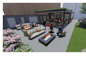 Thumbnail 26 of 33 - Outdoor fire pits and seating area at Luxury Apartments Bound Brook NJ,