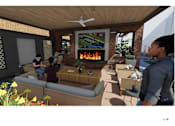 Thumbnail 28 of 33 - Outdoor seating area at The Rail at Bound Book apartment community in Bound Brook, NJ