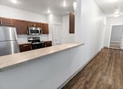 Thumbnail 7 of 53 - Kitchen And Living Area at The Brix Apartments, Spokane Valley, 99037
