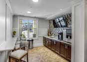 Thumbnail 4 of 23 - Coffee Bar, drinks, work area, Senior Apartment, Senior living, Maplewood, White Bear Lake, Saint Paul, Frost English Silver