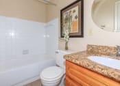 Thumbnail 40 of 43 - full bathroom with tub and shower combo  at 444 Park Apartments, Richmond Heights, 44143