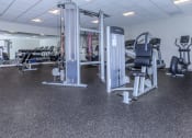 Thumbnail 6 of 43 - Fitness center with dumbbells  at 444 Park Apartments, Richmond Heights, Ohio