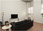 Thumbnail 5 of 28 - Living room at Innovation Landing Cleveland Apartments