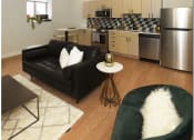 Thumbnail 6 of 28 - Kitchen/Living area at Cleveland State Apartments