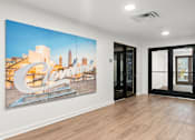 Thumbnail 45 of 58 - A large picture of a cityscape with the word  at The Lumos Apartments, Cleveland 44106