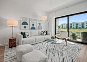 Thumbnail 6 of 46 - A Living Room with a White Sofa at The Palmeri Residences, Florida, 34104