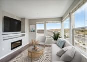 Thumbnail 3 of 32 - Living Room With TV at Lumina at Spanish Springs, Sparks, Nevada