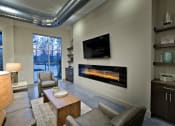 Thumbnail 9 of 19 - Clubhouse fireplace at Lofts at Zebulon, Macon, 31210