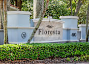 Thumbnail 39 of 41 - Monument sign at Floresta apartments in Jupiter, FL