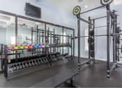 Thumbnail 29 of 46 - Fitness Center with Weight Rack at Cypress Legends, Florida, 33905