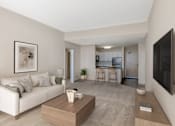 Thumbnail 5 of 35 - Spacious Living Room that opens into the Kitchen
