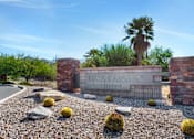 Thumbnail 26 of 29 - The image shows a sign for TIMA CANYON LUXURY RENTALS in front of a palm tree.