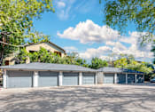 Thumbnail 33 of 36 - A row of closed garage doors