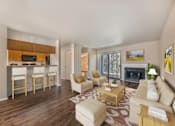 Thumbnail 22 of 27 - Living room with dining table at Great Hills, Texas