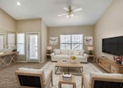 Thumbnail 11 of 27 - Graceful Living Area at Flats on Chapel, Waco, 76712