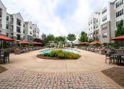 Thumbnail 27 of 40 - Swimming pool and outdoor pavilion at Emblem Alpharetta, Alpharetta, 30009