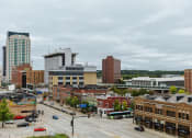 Thumbnail 21 of 40 - a view of the city from the top of a building at Maven on Broadway, Rochester