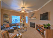 Thumbnail 13 of 29 - Living Room with TV at Arterra, New Mexico