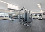 Thumbnail 14 of 21 - a gym with weights and other exercise equipment in a large room with windows