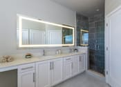Thumbnail 15 of 31 - Bathroom with large mirror at The Falls of Portofino , Naples, Florida