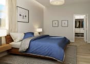 Thumbnail 4 of 29 - a bedroom with a bed and a closet
