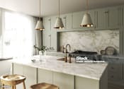 Thumbnail 6 of 12 - Updated green kitchen