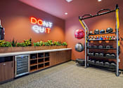 Thumbnail 35 of 42 - Gym room with yoga balls and weights at Arcata Apartments, Golden Valley, MN, 55416